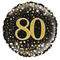 Gold Celebration 80th Birthday Foil Balloon - 18