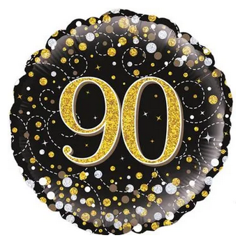 Gold Celebration 90th Birthday Foil Balloon - 18