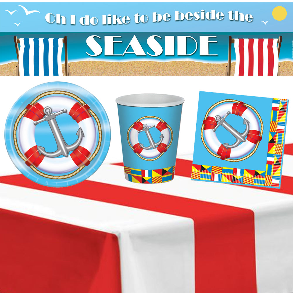 Seaside Nautical Party Pack for 8 with FREE Banner!