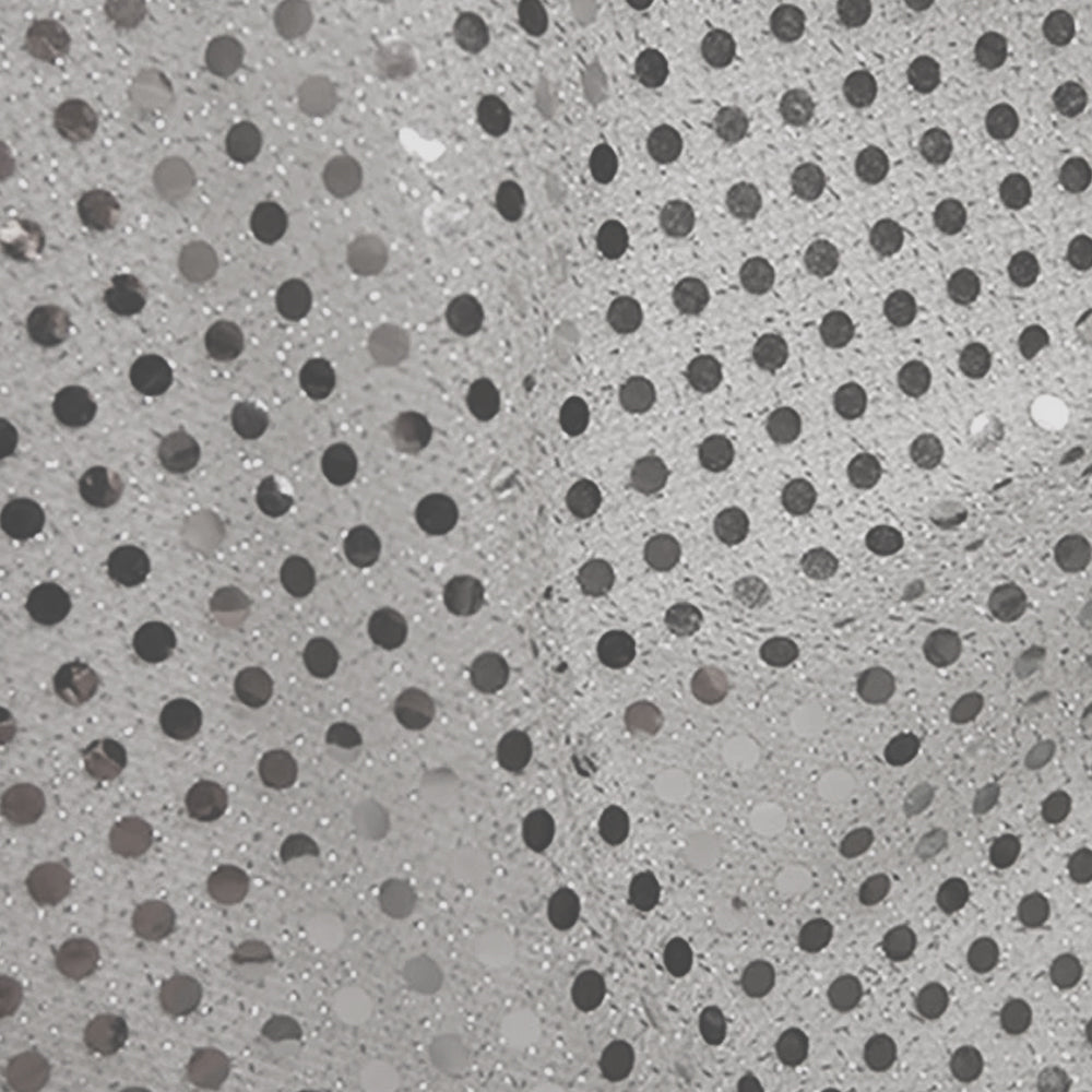 Silver Sequin Fabric Table Runner - 1.1m