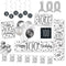 100th Birthday Silver Glitz Decoration Pack