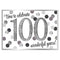 Silver Glitz 100th Birthday Time to Celebrate Poster - A3