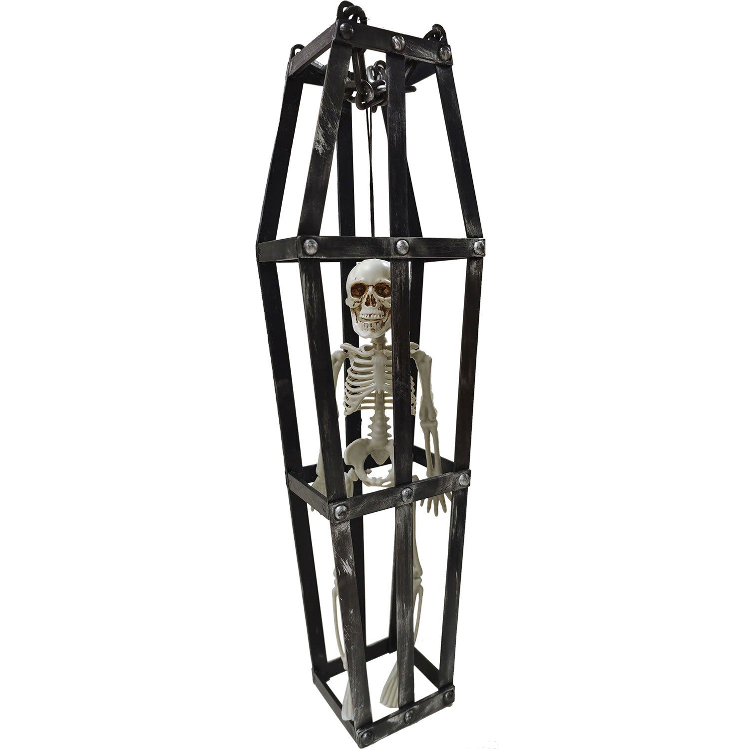 Halloween Skeleton in Cage Prop Decoration - 40cm
