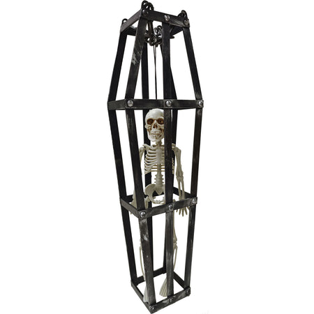 Halloween Skeleton in Cage Prop Decoration - 40cm