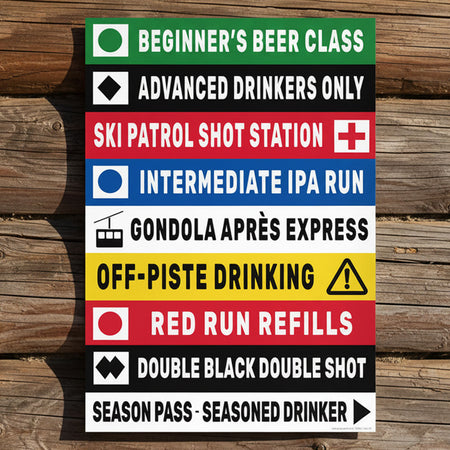 Après Ski Signs Poster - A3