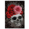 Gothic Skull with Flowers Poster - A3