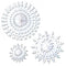 White Tissue Snowflake Fan Decoration - Assorted Designs - 15