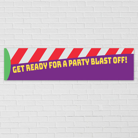 Space Cadet Party Blast Off Toys Banner - 120cm x 30cm
