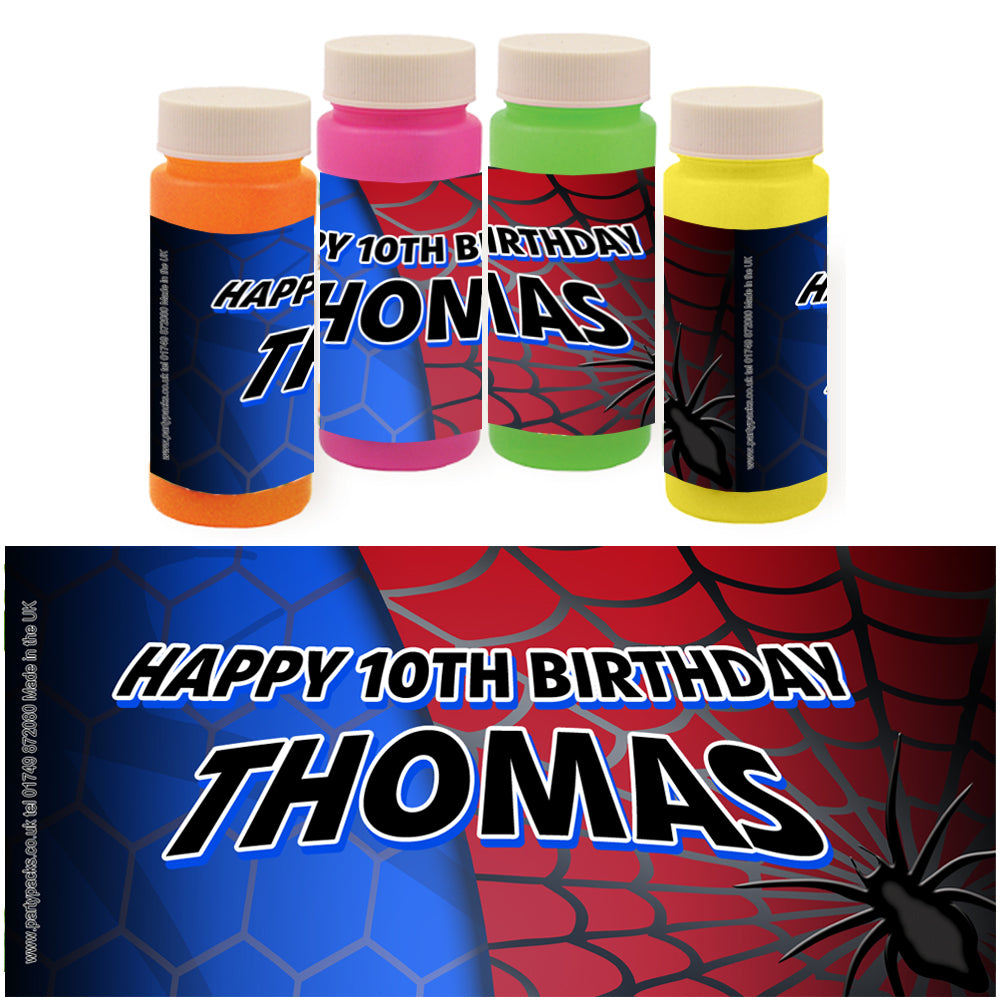 Personalised Bubbles - Spider-Hero - Pack of 8