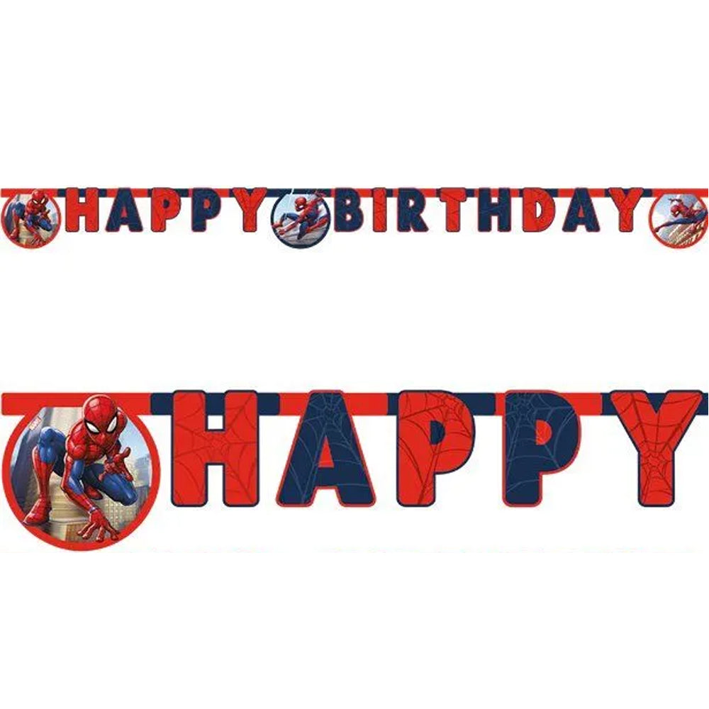 Spider-Man Crime Fighter Happy Birthday Letter Banner - 2m
