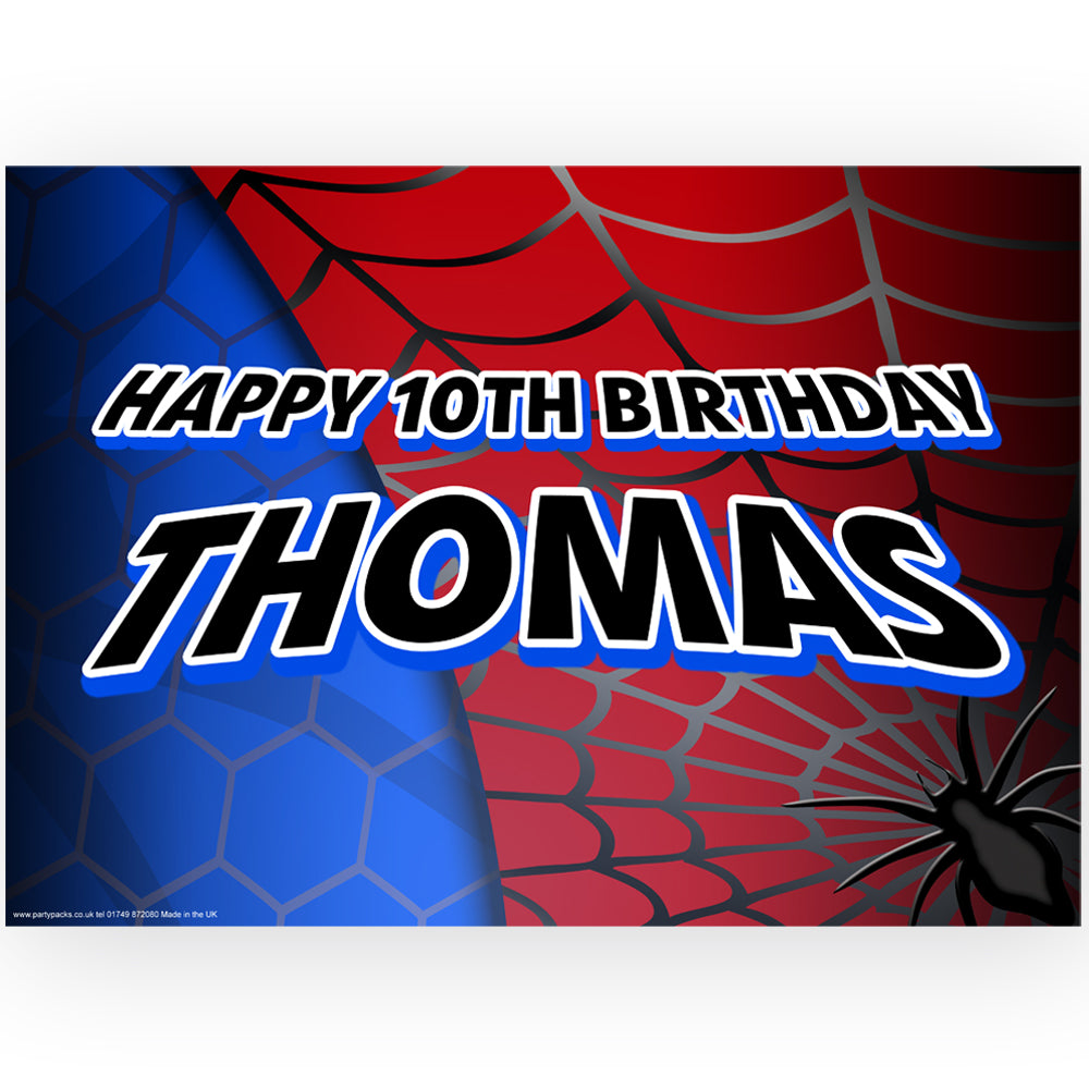 Spider-Man Personalised Poster Decoration - A3