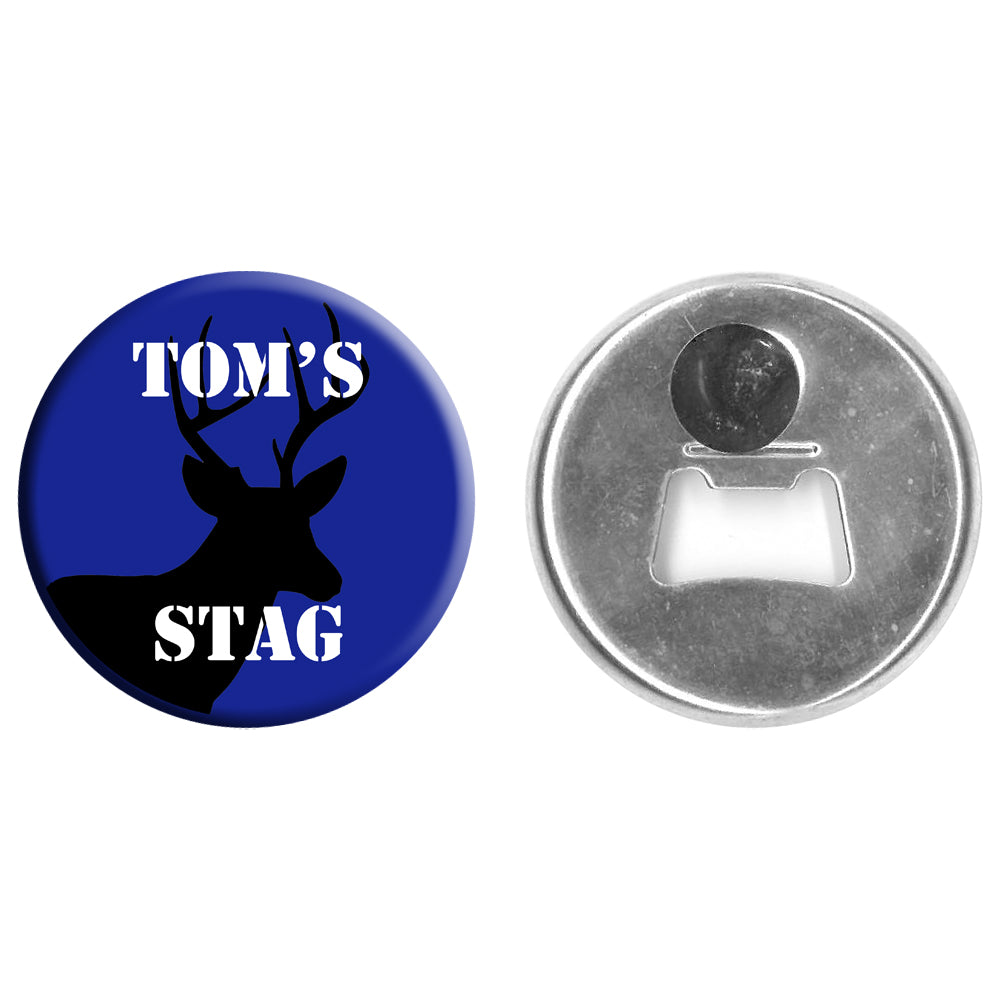 Personalised Bottle Opener Magnet - Stag Do - 58mm