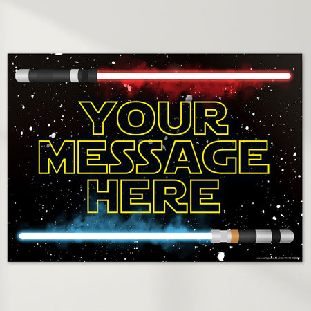 Star Wars Lightsaber Personalised Poster - A3