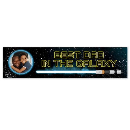 Best Dad in the Galaxy Personalised Banner  - 120cm x 30cm