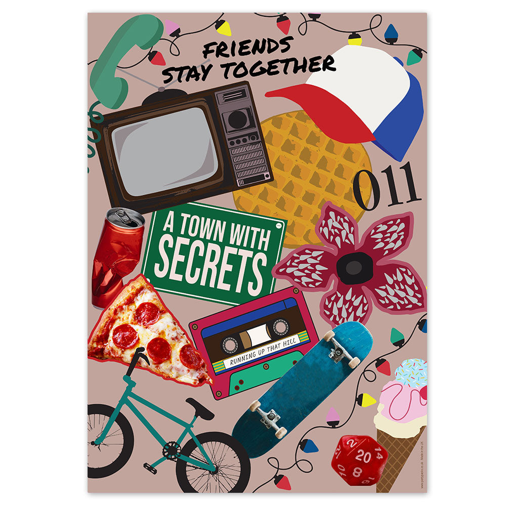 The Other Side Nostalgic Icons Poster - A3