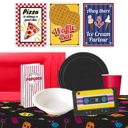 The Other Side 80's Tableware Food Station Party Pack - For 10