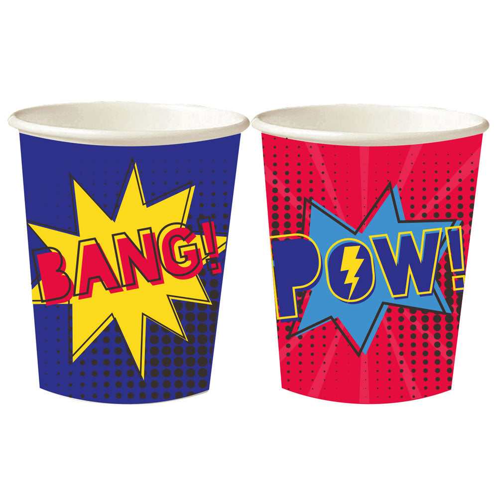 Superhero Paper Cups - Pack of 8
