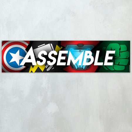 Superheroes Assemble Banner Decoration - 1.2m