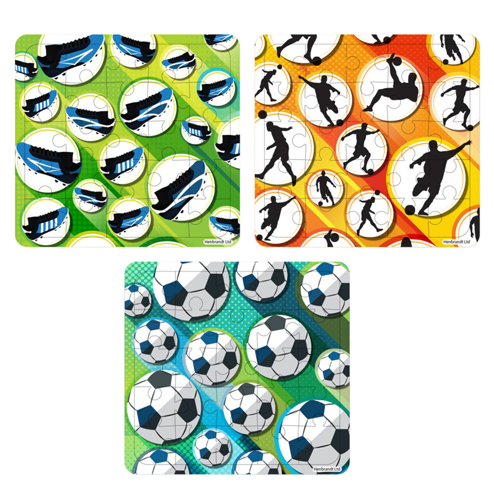 Football Jigsaw Puzzle - 13cm x 13cm - 3 Assorted - Each