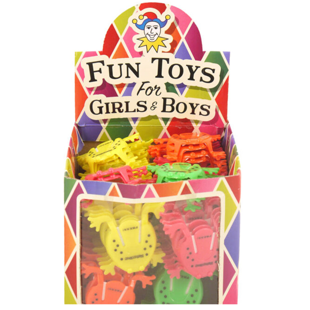 Jumping Frog Toys - 5.5cm - 4 Colours - Each