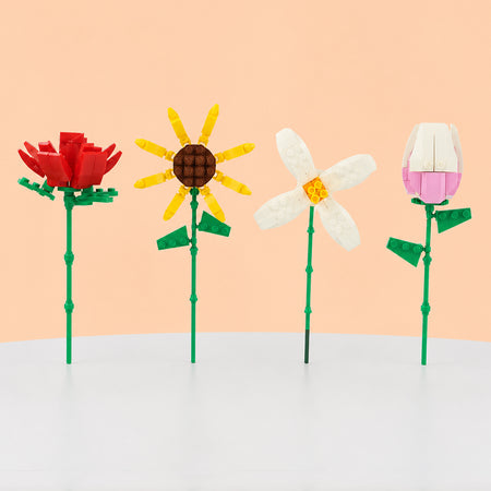 Building Bricks Flowers Kit - 4 Assorted - Each