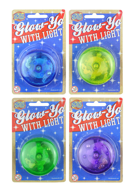 Glow-Yo Light Up Yo-Yo - Assorted Designs - 5.8cm - Each