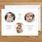 Personalised Multi 3 Photo Circle Landscape Thank you Cards - Pack of 8