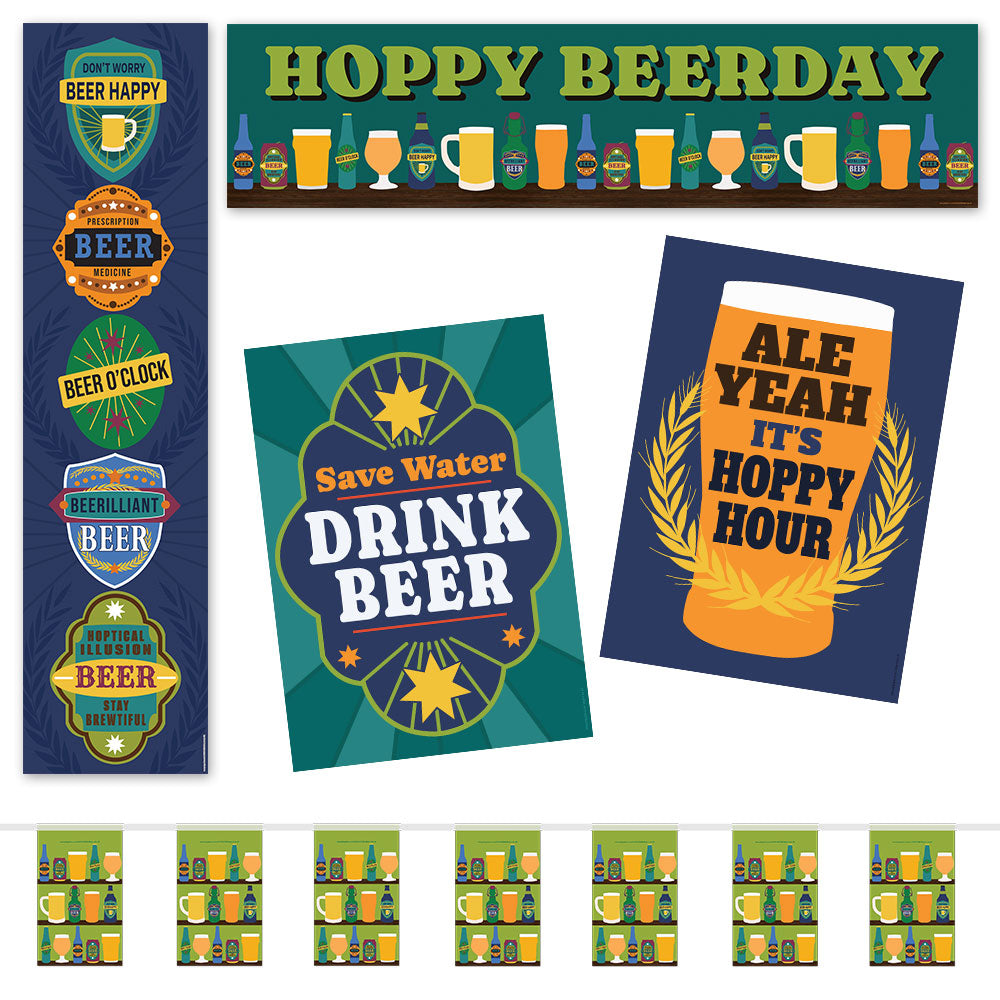 Beer Party Paper Decoration Pack