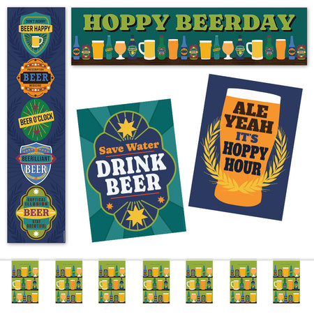 Beer Party Paper Decoration Pack