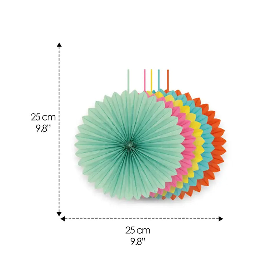 Alice Bright Clock Paper Fans - Pack of 10