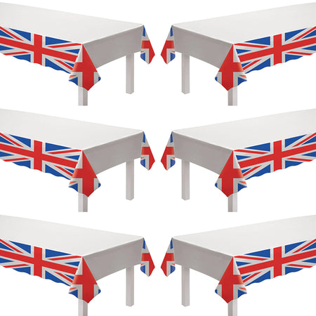 Union Jack Flag Paper Tablecloths - Pack of 12