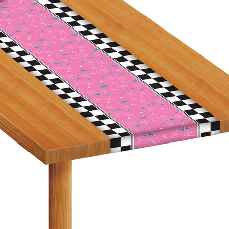 50's Themed Paper Table Runner - 120cm x 30cm