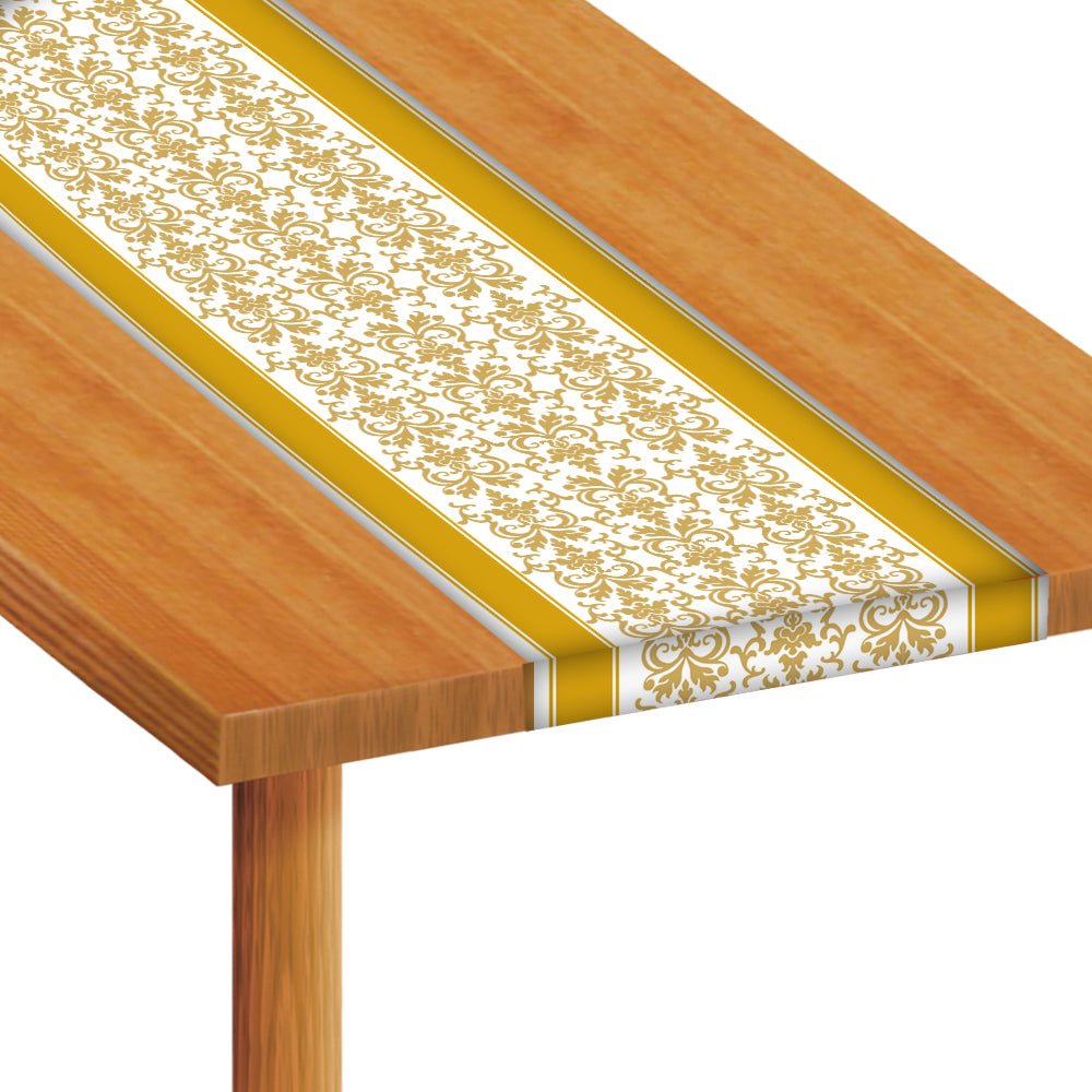 Golden Elegance Paper Table Runner - 120 x 30cm