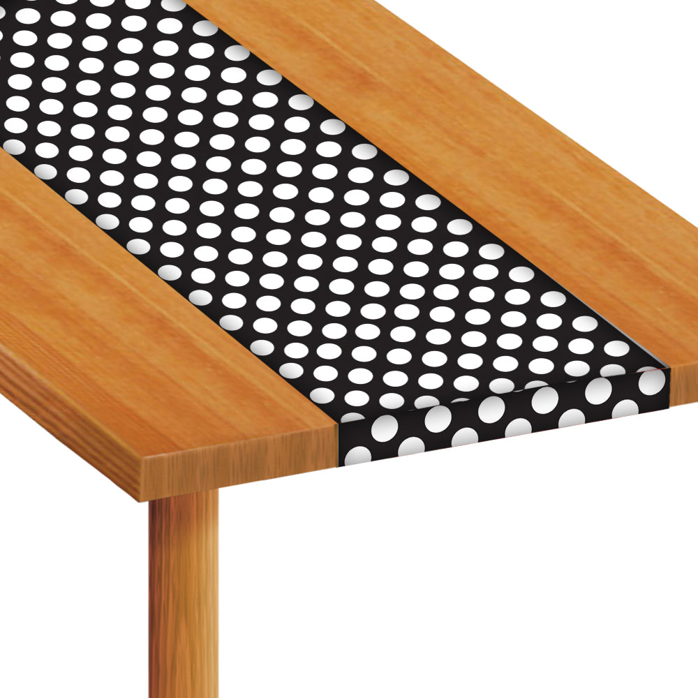 Black Polka Dot Paper Table Runner - 120 x 30cm