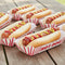 Red & White Striped Paper Hot Dog Trays - Pack of 8