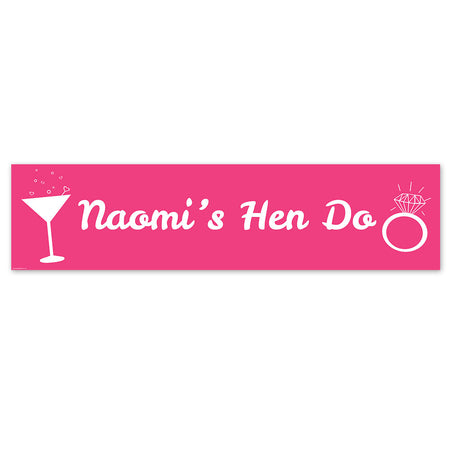 Team Bride Hen Party Personalised Banner - 1.2m