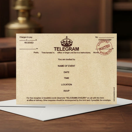 Telegram Personalised Invitations - Pack of 16
