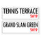 Tennis Terrace and Grand Slam Green Street Signs Poster - A3