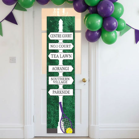 Wimbledon Tennis Signpost Portrait Banner - 30cm x 120cm