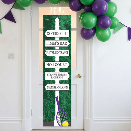 Tennis Grand Slam Signpost Portrait Banner - 30cm x 120cm