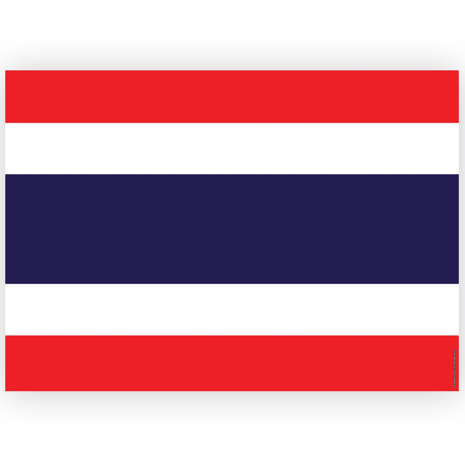 Thailand Paper Flag Poster Decoration - A3