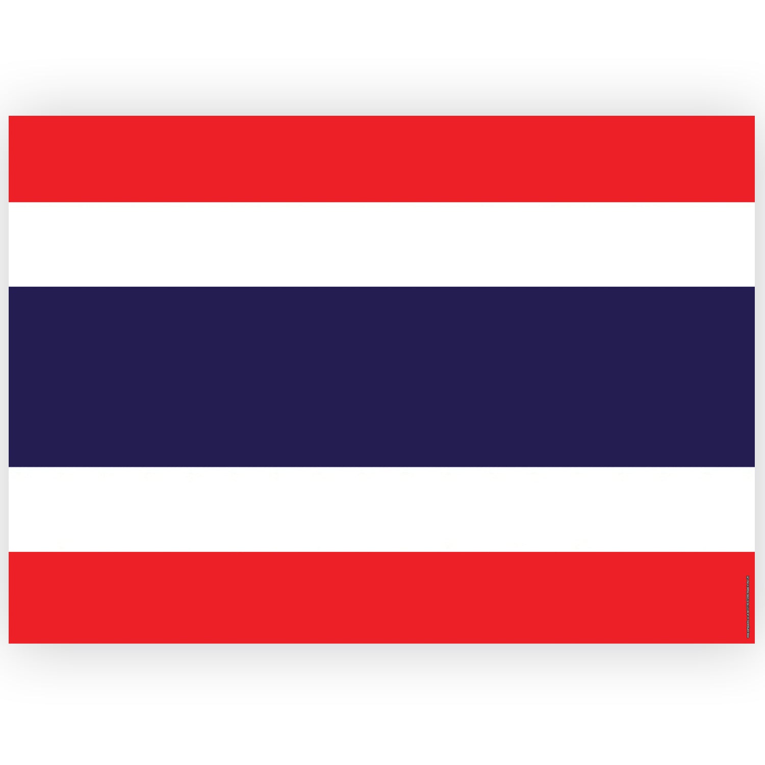 Thailand Paper Flag Poster Decoration - A3