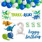 THREE-Rex 3rd Birthday Decoration Party Pack