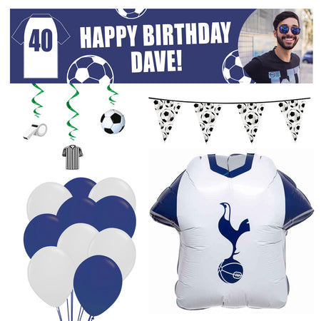 Personalised Tottenham Hotspur FC Football Decoration Party Pack