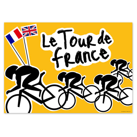 Tour de France Themed Poster - A3
