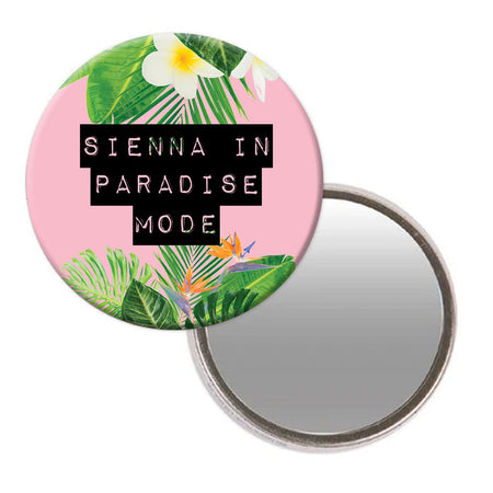Personalised Pocket Mirror - Tropic Like It's Hot - 58mm