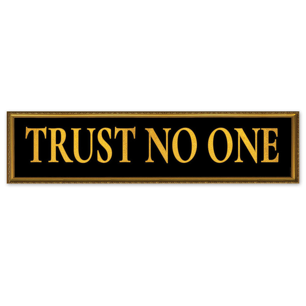 Trust No One Banner - 120cm x 30cm