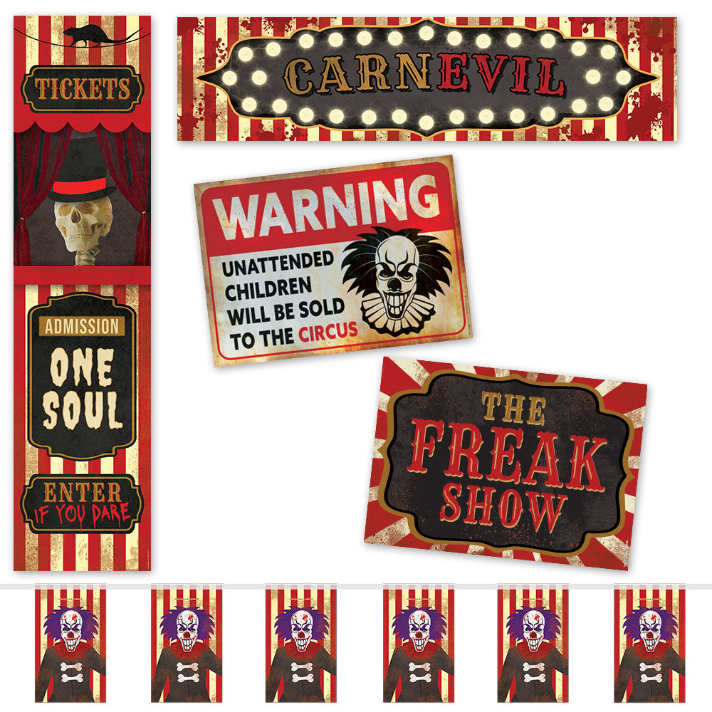 Twisted Circus Paper Decoration Pack