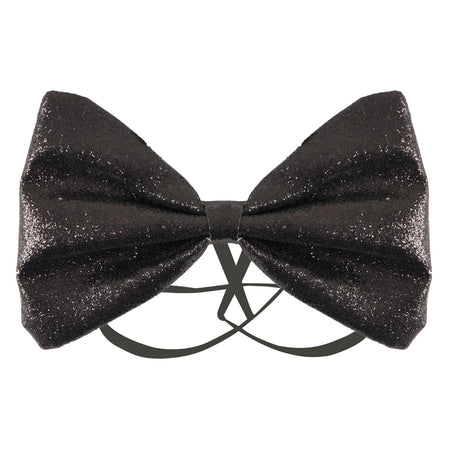 Black Glitter Bow Tie