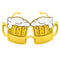 Beer Glasses with Yellow Lenses